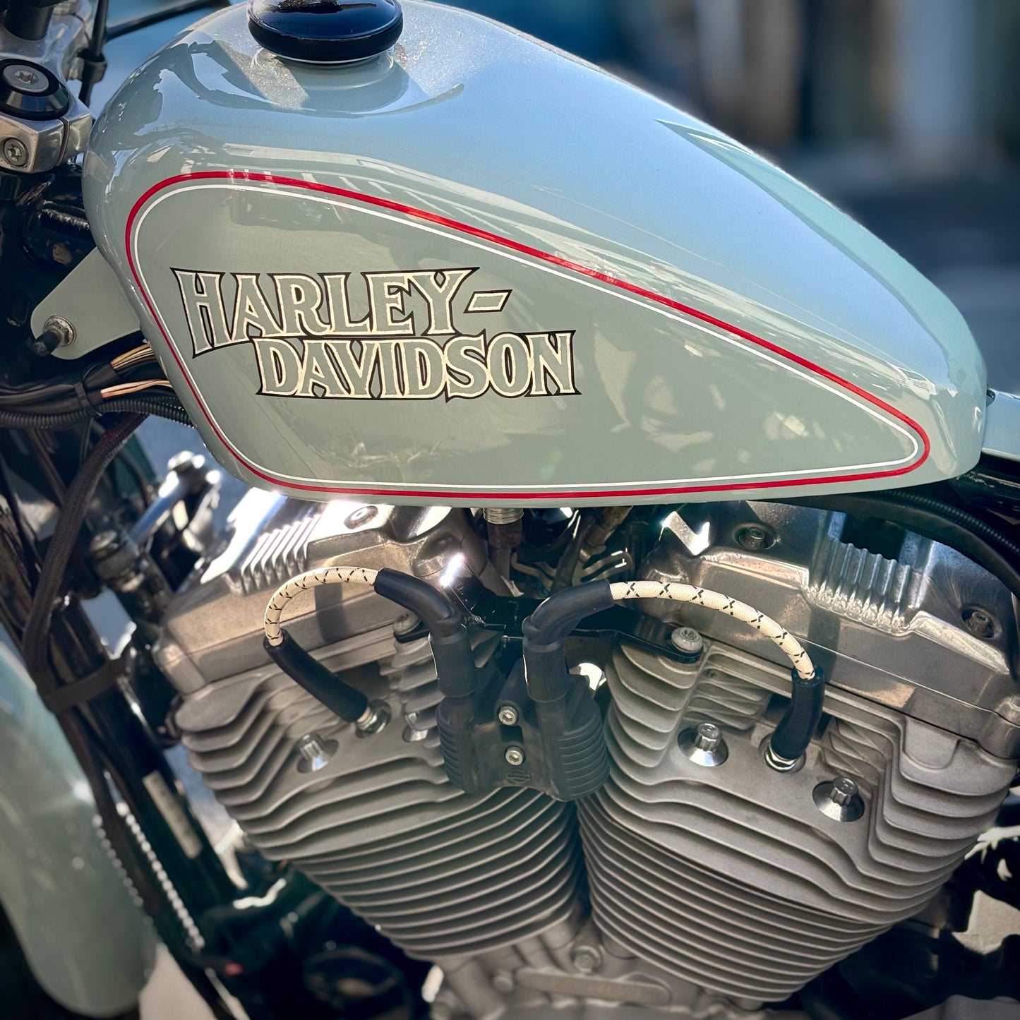 マットブラウン【DKcustom用】07~22 XL系スポーツスター (上向き用) 布巻きスパークプラグコード クロスコード