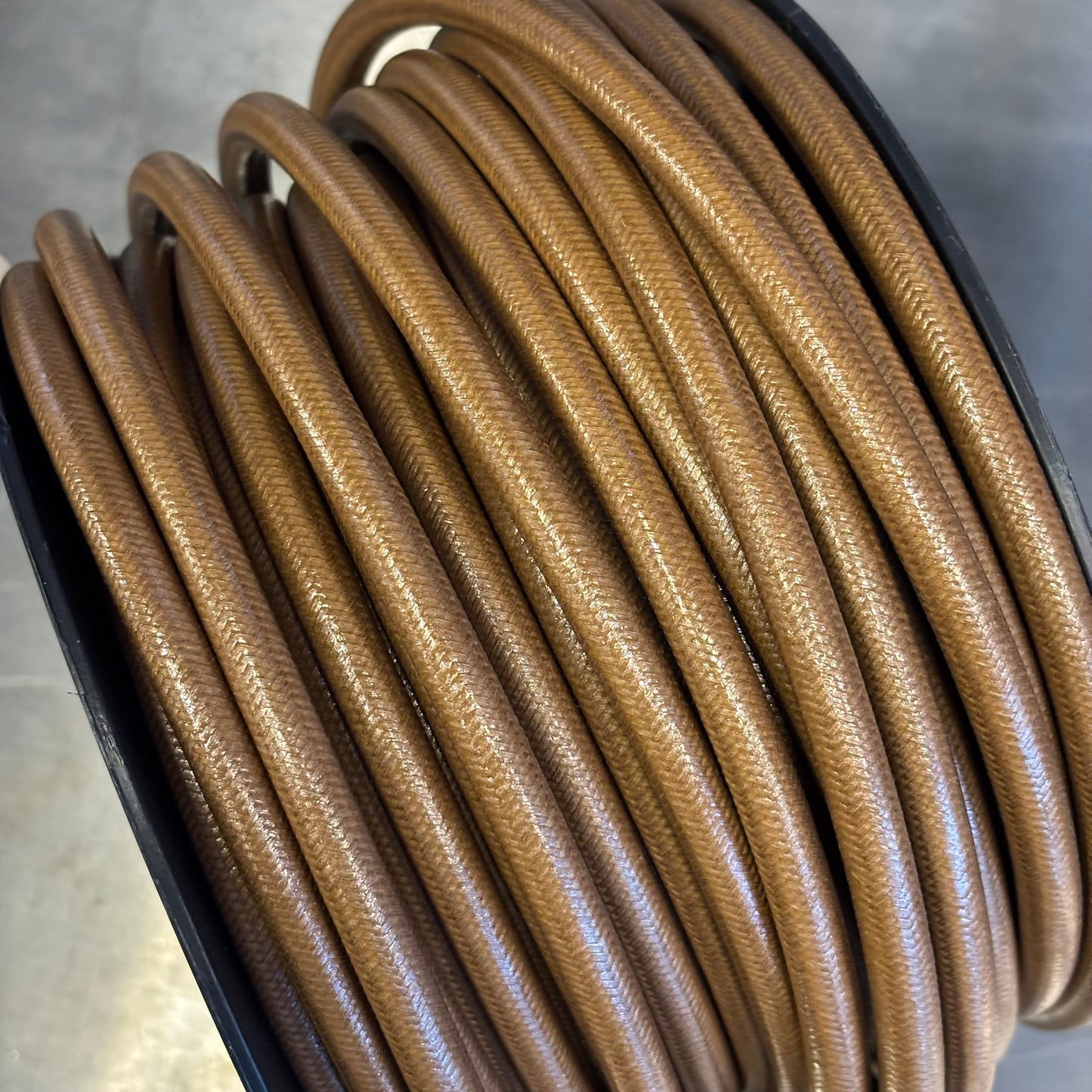 マットブラウン【DKcustom用】07~22 XL系スポーツスター (上向き用) 布巻きスパークプラグコード クロスコード