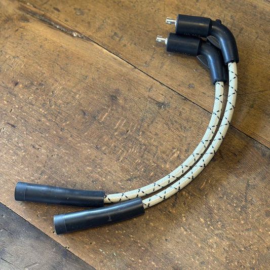 ホワイト×ブラック　RH1250S 布巻きプラグコード グラファイトコア